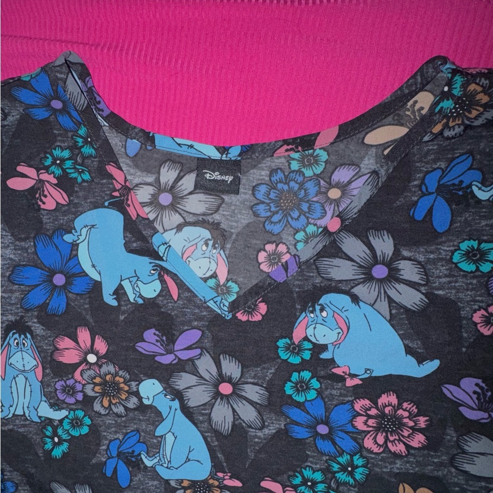 Eeyore Disney Scrub Top - Black and Blue - Picture 7 of 10